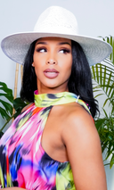 Trendsetter 2 | Straw Fedora - White - Cutely Covered