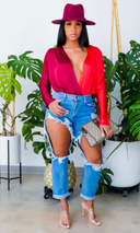 Slay Sis | Bodysuit-Pomegranate - Cutely Covered